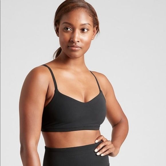 NWT Athleta Elation Bra. A-C. Extra Large Black Adjustable Straps - Picture 1 of 6